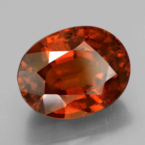 6,11 ctw natürlicher orangefarbener Hessonit, Oval Schliff, VS