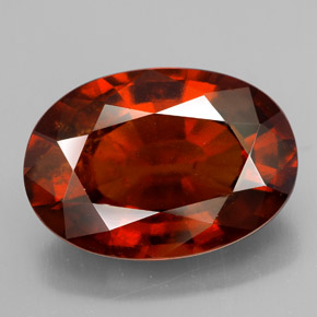 9,93 ctw natürlicher orangefarbener Hessonit, Oval Schliff, VS