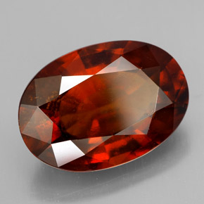 9,93 ctw natürlicher orangefarbener Hessonit, Oval Schliff, VS