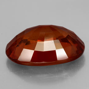 9,93 ctw natürlicher orangefarbener Hessonit, Oval Schliff, VS