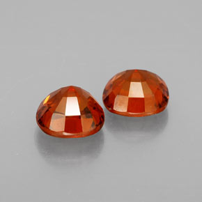  ct natürliche orangefarbener Hessonit-Edelsteine, Kissenschliff, VS