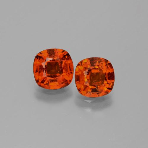3,13 ct natürliche orangefarbener Hessonit-Edelsteine, Kissenschliff, SI