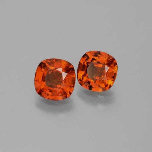 3,13 ct natürliche orangefarbener Hessonit-Edelsteine, Kissenschliff, SI