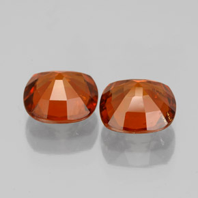  ct natürliche orangefarbener Hessonit-Edelsteine, Kissenschliff, VS