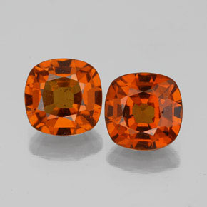 3,23 ct natürliche orangefarbener Hessonit-Edelsteine, Kissenschliff, VS