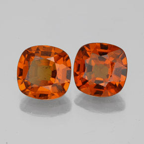 3,23 ct natürliche orangefarbener Hessonit-Edelsteine, Kissenschliff, VS
