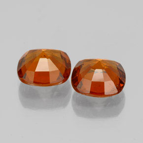 3,23 ct natürliche orangefarbener Hessonit-Edelsteine, Kissenschliff, VS
