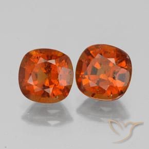 3.17 ct natürliche Amber Orange Hessonit-Granat-Edelsteine, Kissen, SI