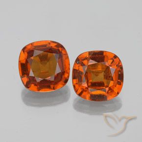 2.97ctw Natürlicher Mittelorange Hessonit-Granat, Kissen, VS-SI