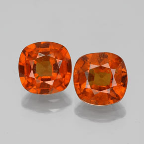 3.21 ct natürliche Mittelorange Hessonit-Granat-Edelsteine, Kissenschliff, VS-SI