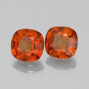 3.21 ct natürliche Mittelorange Hessonit-Granat-Edelsteine, Kissenschliff, VS-SI