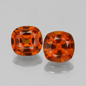 3.01 ct natürliche Mittelorange Hessonit-Granat-Edelsteine, Kissenschliff, VS-SI