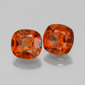 3.01 ct natürliche Mittelorange Hessonit-Granat-Edelsteine, Kissenschliff, VS-SI