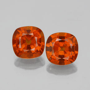 3,13 ct natürliche orangefarbener Hessonit-Edelsteine, Kissenschliff, VS-SI