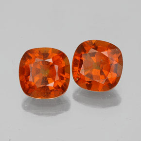 3,13 ct natürliche orangefarbener Hessonit-Edelsteine, Kissenschliff, VS-SI
