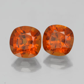 3.53 ct natürliche Zimt-orange Hessonit-Granat-Edelsteine, Kissenschliff, VS-SI