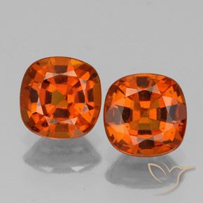 1,96 ct natürliche Amber Orange Hessonit-Edelsteine, Kissenschliff, VS-SI