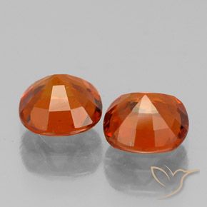 1,96 ct natürliche Amber Orange Hessonit-Edelsteine, Kissenschliff, VS-SI
