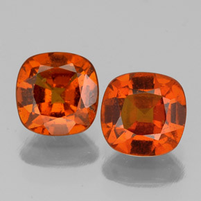 1,98 ct natürliche orangefarbener Hessonit-Edelsteine, Kissenschliff, SI