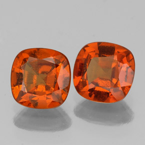 1,98 ct natürliche orangefarbener Hessonit-Edelsteine, Kissenschliff, SI