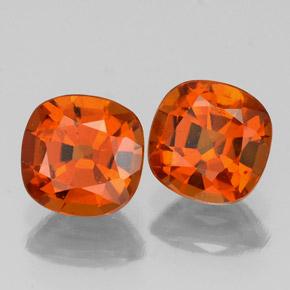 2.20 ct natürliche Amber Orange Hessonit-Granat-Edelsteine, Kissen, VS