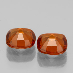  ct natürliche orangefarbener Hessonit-Edelsteine, Kissenschliff, VS-SI