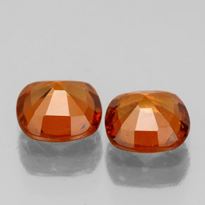 ct natürliche orangefarbener Hessonit-Edelsteine, Kissenschliff, VS-SI