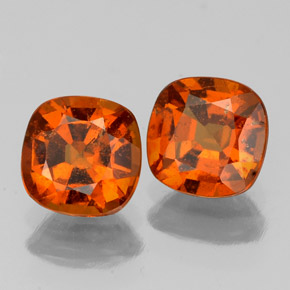 2.14 ct natürliche Amber Orange Hessonit-Granat-Edelsteine, Kissenschliff, VS-SI