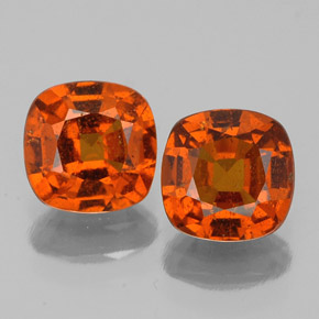 2,08 ct natürliche orangefarbener Hessonit-Edelsteine, Kissenschliff, VS-SI