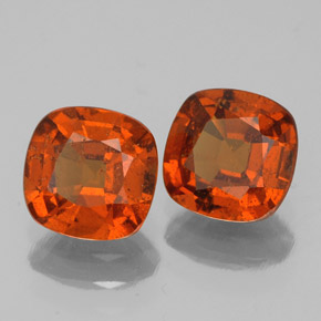 2,08 ct natürliche orangefarbener Hessonit-Edelsteine, Kissenschliff, VS-SI