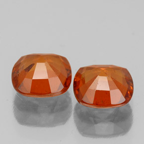 2,08 ct natürliche orangefarbener Hessonit-Edelsteine, Kissenschliff, VS-SI