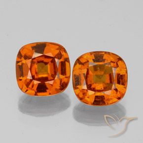2.12ctw Natürlicher Feuerorange Hessonit-Granat, Kissen, VS-SI