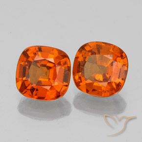 2.12 ct natürliche Feuerorange Hessonit-Granat-Edelsteine, Kissen, VS-SI