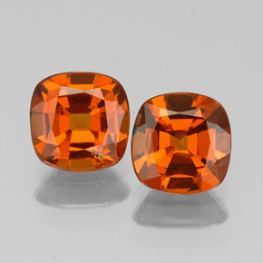  ct natürliche orangefarbener Hessonit-Edelsteine, Kissenschliff, VS