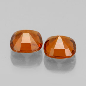  ct natürliche orangefarbener Hessonit-Edelsteine, Kissenschliff, VS