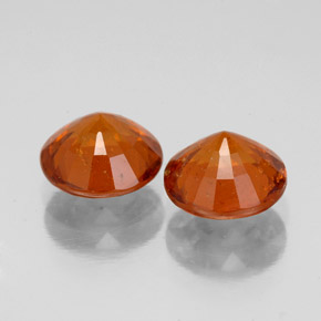  ct natürliche orangefarbener Hessonit-Edelsteine, Rundschliff, SI