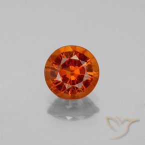 1,22 ctw natürlicher orangefarbener Hessonit, Rundschliff, SI