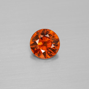 1,02 ctw natürlicher orangefarbener Hessonit, Rundschliff, SI