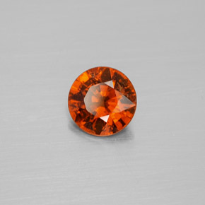 1,02 ctw natürlicher orangefarbener Hessonit, Rundschliff, SI