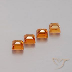 1.50 ct natürliche tieforange Hessonit-Granat-Edelsteine, Quadrat, VS