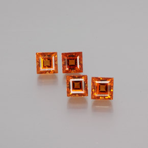 1,46 ct natürliche orangefarbener Hessonit-Edelsteine, Quadrat, VS