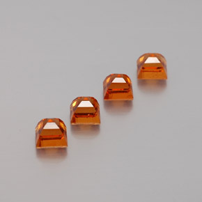 1,46 ct natürliche orangefarbener Hessonit-Edelsteine, Quadrat, VS
