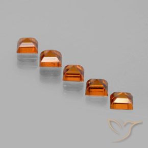 1.86 ct natürliche Mittelorange Hessonit-Granat-Edelsteine, Quadrat, VS