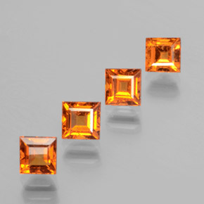 2.05 ct natürliche bräunlich-orange Hessonit-Granat-Edelsteine, Quadrat, VS