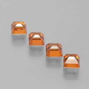2.05 ct natürliche bräunlich-orange Hessonit-Granat-Edelsteine, Quadrat, VS