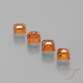 1.47 ct natürliche Gelblich-orange Hessonit-Granat-Edelsteine, Quadrat, VS