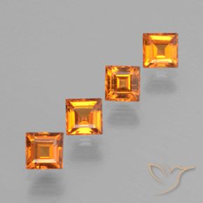 1.30 ct natürliche Mittelorange Hessonit-Granat-Edelsteine, Quadrat, VS