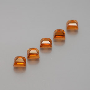 1,80 ct natürliche orangefarbener Hessonit-Edelsteine, Quadrat, VS