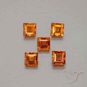 1.84ctw Natürlicher Mitteldunkles Orange Hessonit-Granat, Quadrat, VS