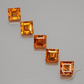 1.84 ct natürliche Mitteldunkles Orange Hessonit-Granat-Edelsteine, Quadrat, VS